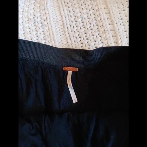 Free People Black Textured Skater Skirt - Picture 3 of 3